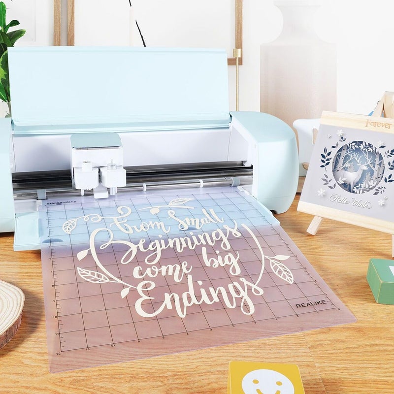 REALIKE 12x12 Cutting Mat Compatible with Cricut Maker 3/Maker 4/Maker/Explore 3/4/Air 2/Air/One(Standardgrip 3 Mats), Gridded Adhesive Non-Slip Cut Mat Replacement Accessories Set for Craft Vinyl - Image 3